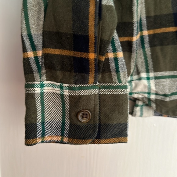 Gap and Old Navy Flannels size 10-12, green flannel, orange flannel - Picture 8 of 8